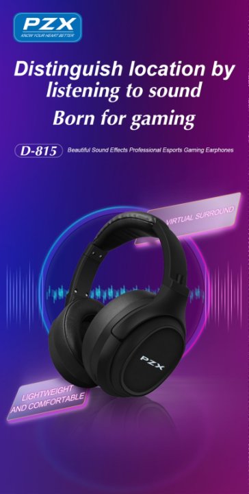PZX D815 Wireless Gaming Headphones – Born for Gaming