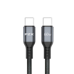 PZX V200C USB-C to USB-C Fast Charging Cable – 60W PD | Braided Nylon