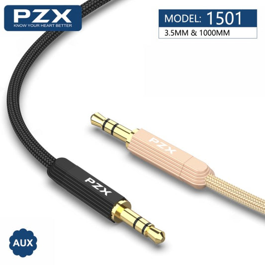 PZX AUX Audio Cable – Model 1501 (3.5mm to 3.5mm, 1000mm Length)