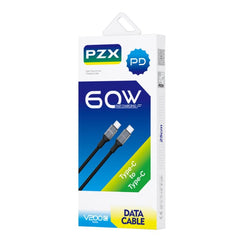 PZX V200C USB-C to USB-C Fast Charging Cable – 60W PD | Braided Nylon