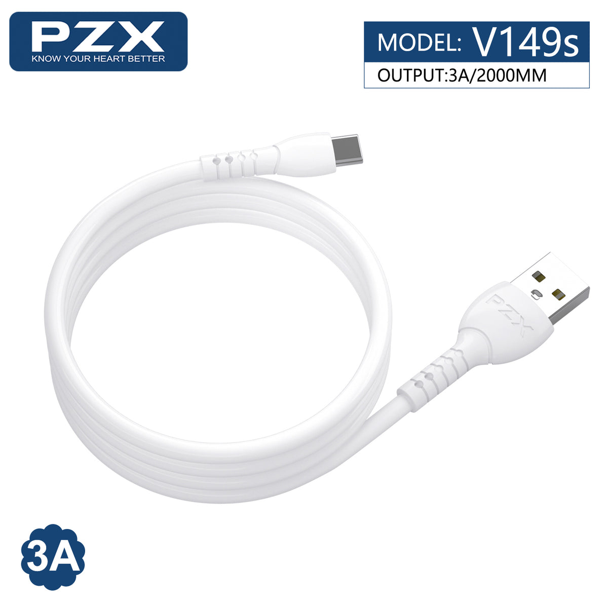 2m High Quality USB 2.0 (Type A) Male Straight to USB C (Type C) - V149s
