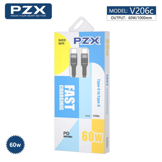 Data and charging cable - Type-C to Type C 60W - 1m - V206C