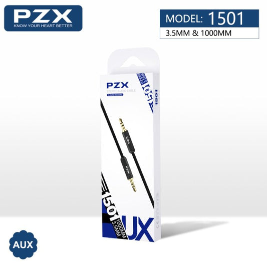 PZX AUX Audio Cable – Model 1501 (3.5mm to 3.5mm, 1000mm Length)