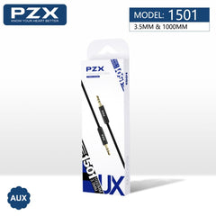 PZX AUX Audio Cable – Model 1501 (3.5mm to 3.5mm, 1000mm Length)