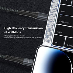 V201P data/charging cable - USB Type-C - Lightning 27W - 1m - V201P