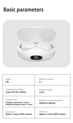 TWS Rechargeable Bluetooth Headphones PZX - L62
