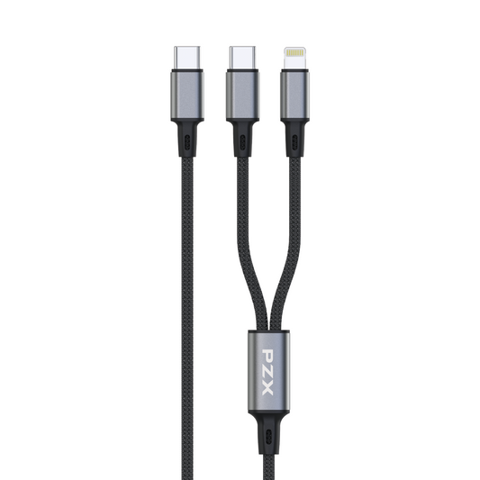 Data and charging cable - 2 in 1 Cable 1200mm Type C Lightning - V139